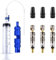 LYCXAMES Fahrrad Tubeless Spritze Set, Fahrrad Tubeless Sealant Injector und Entfernen Werkzeug Ventil Presta, Inklusive Messing-Anschluss, 60ML