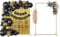 Hochzeitsbogen Eckig, 1,8 x 1,2M Metall Hochzeit Ballon Bogen Gestell mit 2 Lametta Vorhänge goldene Hintergrundständer für Hochzeiten, Geburtstags, Partys, Taufen, Zeremonie
