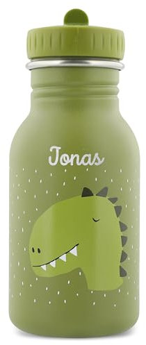 Trinkflasche Kinder personalisiert mit Dinosaurier Trixie 350ml (Dino, Flasche 350ml)