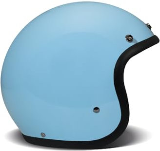 DMD Retro Light Blue Open Face Helm Jethelm Motorradhelm ECE22.06, M