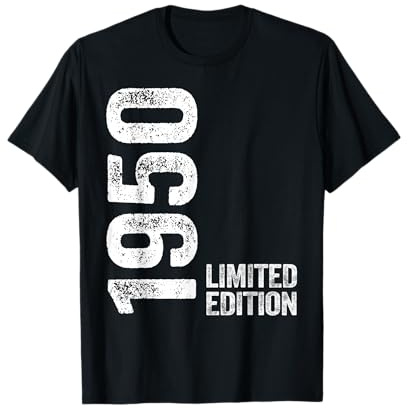 Maglietta Compleanno 1950 75 Anni Regalo Uomo Donna Festa Maglietta