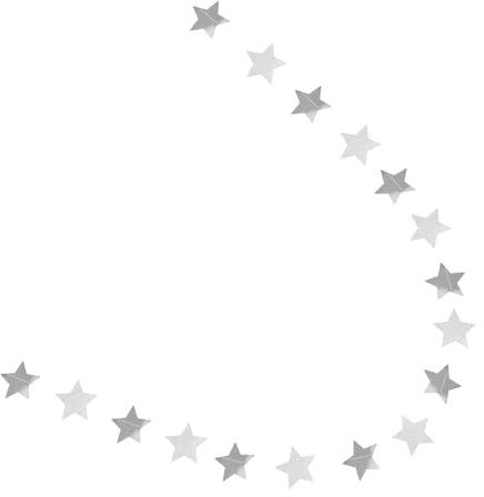GARVALON Sternen Girlande Aus Glitzer Elegante Hängedekoration Für Kinderpartys Hochzeiten Und Feste Lange Silberne Spiegelsterne Wiederverwendbar Und Leicht Für Vielseitigen Einsatz