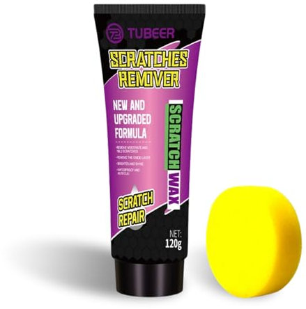 Onperpoe Autokratzer-Reparaturpaste Upgrade-Set Autolack Kratzer Entferner Auto Car Scratch Repair Paste Polierpaste Auto Kratzer Entferner mit Schwamm für Verschiedene Autooberflächen (120g)