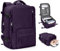 SZLX Borse da Cabina per Easyjet 45x36x20 Zaino da Viaggio Donna Ryanair 40x20x25 Bagaglio a Mano con porta usb zaino da viaggio aereo bagaglio a mano zaino per laptop Casual Daypack Viola Scuro