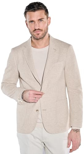 emilio adani Herren Herren Freizeit-Sakko Slim fit, Beige, 38419, Beige in Größe 50