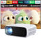 2025 Neuer HD Beamer, 20000 Lumen, 4K Unterstützung, WiFi und Bluetooth Beamer, Leistungsstarker tragbarer Beamer, Kompatibel mit iOS/Android/Laptop/HDMI/PC/TV Stick/USB (Schwarz)