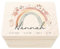 Erinnerungskiste Baby Mädchen personalisierte Holzkiste Erinnerungsbox Regenbogen Geschenk zur Geburt Geburtsgeschenk Holzbox 30x20x13 cm