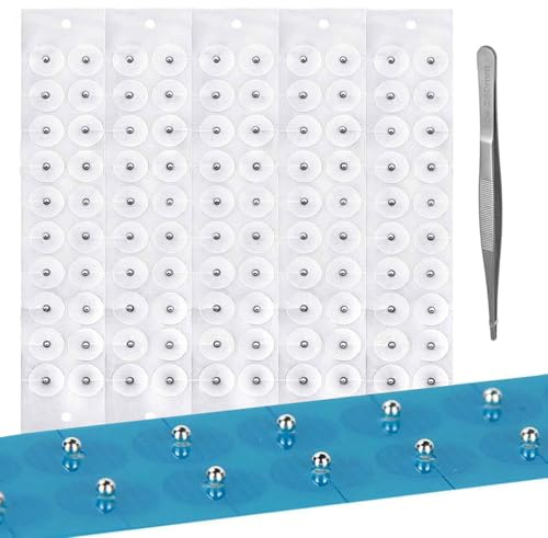 QZYGWCS 100 Stück Ohrsamen Ear Seeds, wasserdichte Ohr Akupunktur Aufkleber, Einweg Ohr Pflaster Set