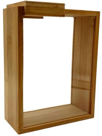 NPXUAMTJ Boîte de rangement en bois pour riz, céréales, outils de cuisine, collations, produits secs, boîte de conservation avec couvercle coulissant