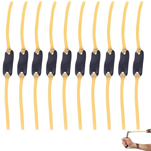 Menibeuty 10Pcs Fronde Lance Pierre Adulte Lance Pierre Adulte Puissant Chasse Accessoires, Fronde De Chasse Puissante Bandes Élastiques