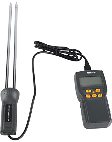 Omabeta Digitales Getreide-Feuchtigkeitsmessgerät, Tragbares LCD-Display, Feuchtigkeitstester für Mais, Reis, Mais, 5,51 X 2,76 X 1,34 Zoll