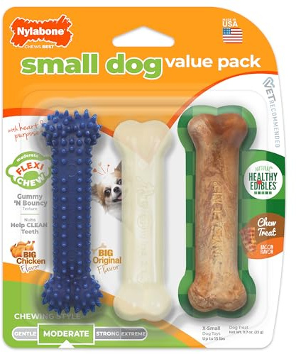 Nylabone Small Dog Value Pack (with edible), XS