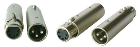 Loops XLR 3 Pin Male to 5 Pin Female DMX Adapter/Converter - Plug/Socket Lighting Audio