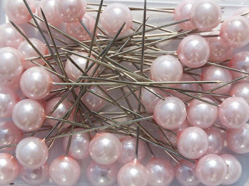 Perlen-Nadeln Deko-Nadeln Perle ROSA 10mm 50 Stück ACHTUNG! KEINE STECKNADELN