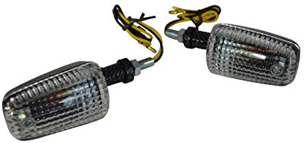 Alchemy Parts Motorrad-Trike-Blinker Carbon-Optik mit getöntem Glas (1 Paar) 21-W-Glühlampe