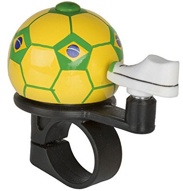 M-Wave Fahrrad Miniglocke, Brasilien Soccer, Gelb/grün, 14202001
