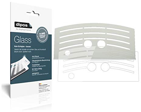 dipos 2x Displayschutzfolie 9H klar für Melitta Caffeo Solo E953 Tropfblech | Bricht und splittert nicht, kein Echtglas, Anti-Shock, passt perfekt, kratzfest, blasenfrei, hüllenfreundlich, selbstklebend