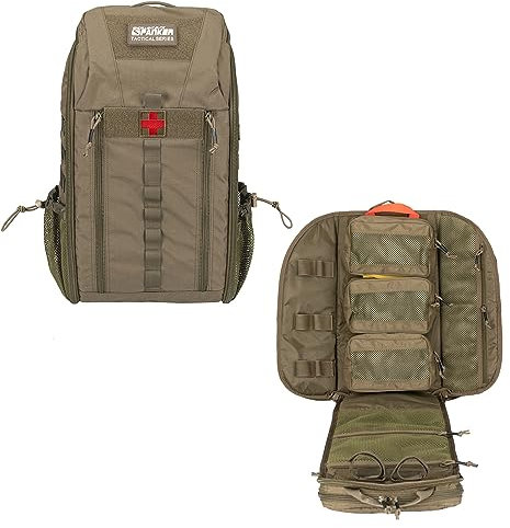 EXCELLENT ELITE SPANKER Medizinischer Rucksack Tactical Knapsack Outdoor Rucksack Camping Survival Erste Hilfe Rucksack(Olivgrün)