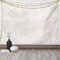 ABAKUHAUS Elfenbein Wandteppich und Tagesdecke, Frühlings-Blüten-Feld aus Weiches Mikrofaser Stoff Waschbar ohne Verblassen Digitaldruck, 230 x 140 cm, Beige Weiß