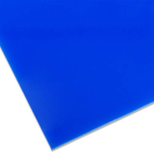 PLEXIGLAS® GS farbig, vielfältig nutzbares und bruchfestes Marken Acrylglas für Lichtobjekte etc., 3 mm dicke PLEXIGLAS® GS Platte in 12 x 25 cm,blau transluzent (5H48)