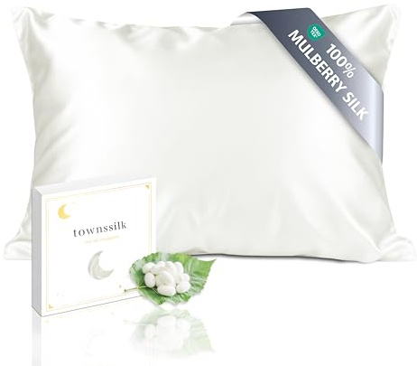 Townssilk 19 Momme 100% Seide Kissenbezug 1 Stück 50x70cm Naturalwhite
