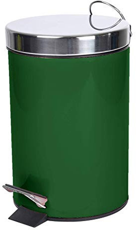 Douceur d'Intérieur, Poubelle à Pédale (3 L) Métalia Kaki, Métal