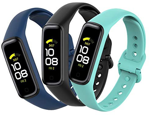 MIJOBS 3 cinturini di ricambio in silicone compatibili con Samsung Galaxy Fit 2, cinturino sportivo compatibile con cinturino Samsung Fit 2