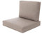 PillowPrim Kissen Set für Rattan/Korbsessel, Rückenlehne Sitz, Sitzkissen Outdoor Sitzpolster Gartenstuhl, Sitzauflage Rattan-Stuhl, 60x55x40 cm - Cappuccino