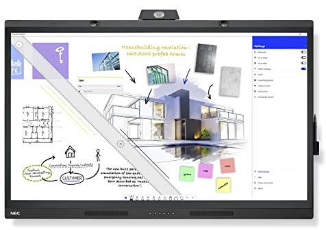 NEC WD551 Windows Collaboration Display 139,70cm 55Zoll UHD 400cd/m2 Built-in spk mic Camera and Room sensors USB-C 20 Point PCAP