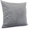 ANRO Kissenbezug Kissenhülle Kissen Deko-Kissen Sofa Kissen Couch Kissen Samt Grau 50x50cm mit Füllung