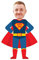 ASSIALL Personalisiertes Gesicht Mini Me Kissen Benutzerdefinierte Puppenförmige Fotokissen 3D Duplex Druck Sofa Auto Poly Baumwolle Dekokissen Home Ornament Plüschtier Geschenk (Super Dad), 50cm