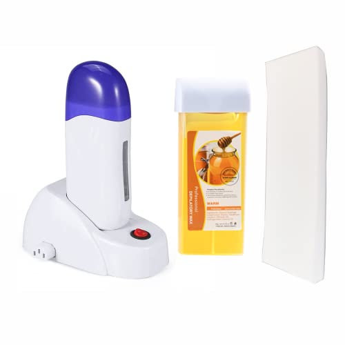 Nynelly Wachserhitzer, Roll-On Epilierer, professionell, Roll-On Gerät für Einzelpatronen, Wachs, Enthaarungs-Set mit Wachs, 1, Epilierband 20