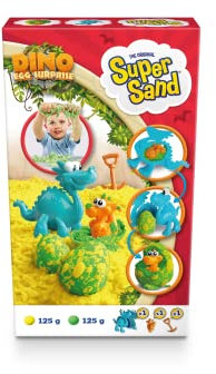 SUPER SAND 924252.012 Dinosaurier-Ei-Überraschung, gemischt