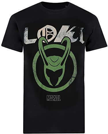 Cotton Soul Loki Emblem Herren T-Shirt, Schwarz , L