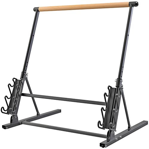 Kipika Barre de ballet, système de barre de ballet portable autoportante, barre de ballet de danse pour équipement d'entraînement à domicile, se replie à plat, 4 hauteurs, haltère de rangement, 101,6