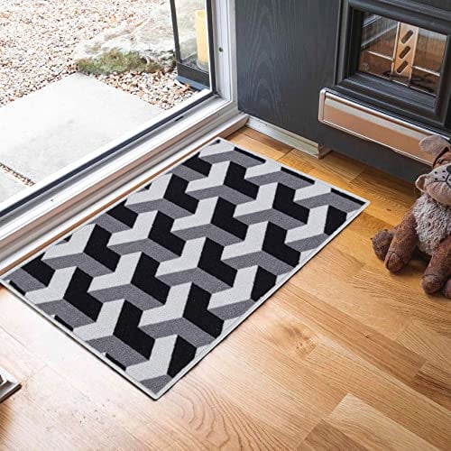 Serdim Rugs Washable Door Mat Kitchen Mats Non Slip Chevron Design Hall Runner- Indoor Door Mat - Hallway-Passage Corridor Doormats - Floor Mat