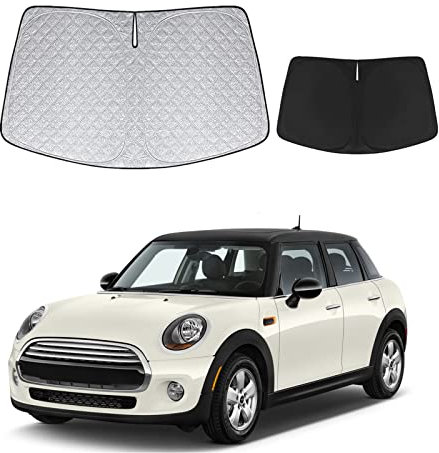 Opaltool Frontscheiben Sonnenschutz Auto Ersatz für Mini Cooper 2015-2023, Frontscheibenabdeckung Auto Faltbare Windschutzscheibenabdeckung Innere Blöcke UV-Strahlen Sonnenblende Protector