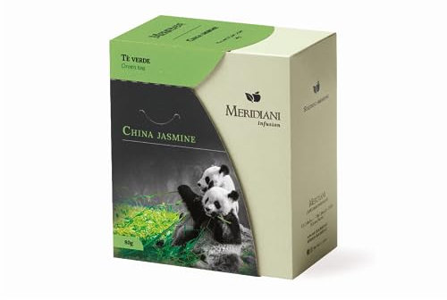 Meridiani® | Thé Vert Chine & Jasmin | Mélange de Thé Vert & Fleurs de Jasmin pour Infusion | Thé Chinois en Vrac et Jasmin - (80 Gr)