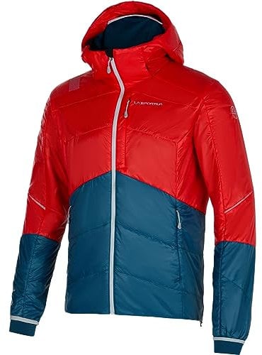 LA SPORTIVA Herren Alpine Guide Primaloft Hoodie Jacke, Poppy-Storm Blue, S
