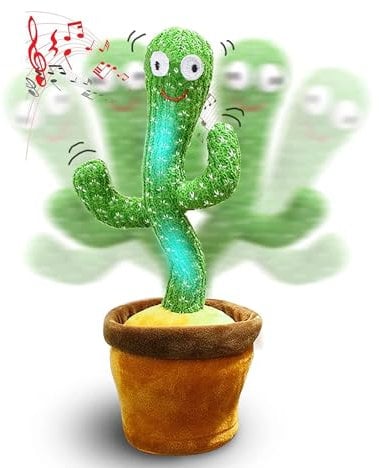 MAGIC SELECT Cactus Danzante. Peluche Parlante che Balla e Ripete la Tua Voce. Cactus di Peluche. Giocattolo con 120 Canzoni. Regali per Bambini. Funziona con batterie AA (Non Incluse)