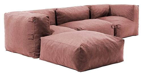 Oviala Ecksofa, modular, 4-Sitzer, Terrakotta – Mixi