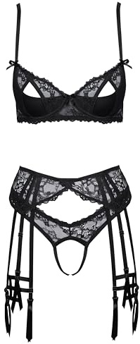Cottelli Lingerie Straps Set, Schwarz, 80B/M