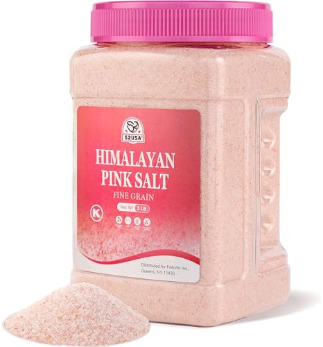 52usa Sel rose de l'Himalaya à grains fins, pot en plastique – 2,3 kg pour recharge