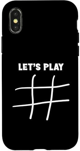 Hülle für iPhone X/XS Lass uns Tic Tac Toe Noughts and Crosses Gamers spielen