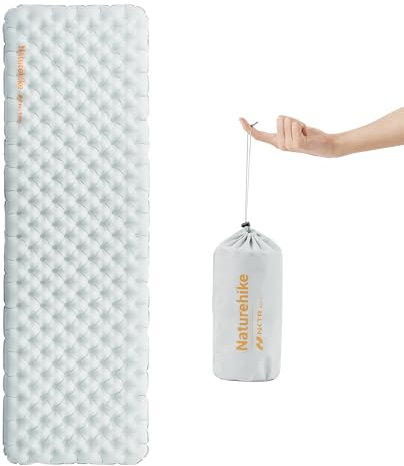 Naturehike Ultraleichte Selbstaufblasende Isomatte, Aufblasbare Campingmatte 3,2R, Langlebige, Tragbare Isomatte, Einzelschlaf-Luftmatratze für Trekking, Wandern, Bergsteigen, Backpacking