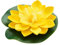 Künstliche schwimmende Schaumstoff-Lotusblume mit Seerosen-Pad, künstliche Teichpflanzen, Ornamente, künstliche Lotusblume für Garten, Teich, Aquarium und Schwimmbad, Dekoration (gelb)