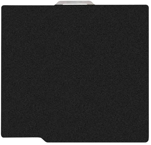 RugooSpink 257.5 x257.5MM Piatto di Costruzione per P1P P1S A1 X1 X1C X1E Strato di Costruzione Molla Foglio d'Acciaio Doppio Lato Nero Textured PEI Piattaforma Letto Riscaldato per Bambu Stampante 3D