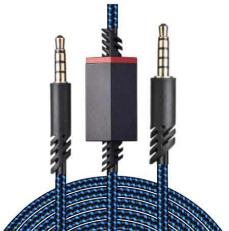 ARVALOLET Ersatz-Headset-Kabel for Astro A10 A30 A40 A50 Gaming-Kopfhörer 2 Meter Rot Blau
