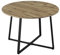 DUBI Möbel Esstisch NOA, Rund 110x110 cm Esszimmertisch Küchentisch Holztisch für Küche, Esszimmer, Industrial modern Design, Eiche Optik, 11216-US-EIDA