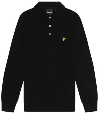 Lyle & Scott Mid Knits Cotton Merino Long Sleeve Knitted Polo